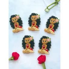 Aplique Emborrachado 10 unid Infantil Moana Laços Tiaras Prendedores Artesanato DIY