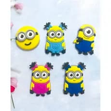 10 Aplique Emborrachado Infantil Minions Sortidos Laços Tiaras Prendedores Artesanato DIY