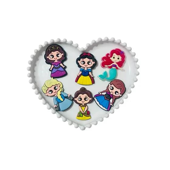Aplique Emborrachado Infantil Princesas 12 unid Laços Tiaras Prendedores Artesanato DIY