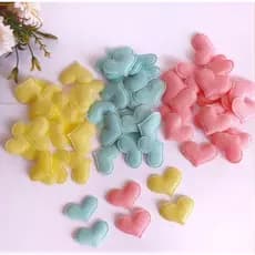 25/30 Unidades Coração Tecido Gliter Candy Color  Laços Tiaras