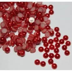 Kit 2 Mil Meia Pérola 5mm  Vermelha