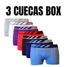 3 Cuecas Box masculina Boxer microfibra