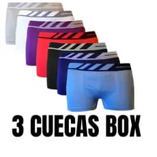 Kit 3 Cuecas Box Masculina cueca Boxer