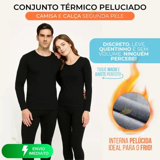 Conjunto Inverno Segunda Pele Feminino / Masculino Camisa Termica Masculina Calça Térmica Feminina