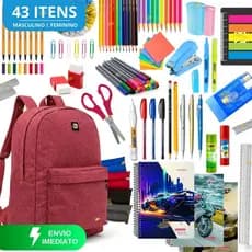 Material Escolar Completo Kit Escolar Estojo Escolar Masculino Volta As Aulas 2026 Borracha Escolar