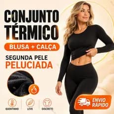 Conjunto Inverno Feminino Segunda Pele Camisa + Calça Térmica Feminina