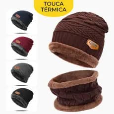 Touca Peluda Masculina E Feminina unisex De Lã Forrada Com Pelinhos