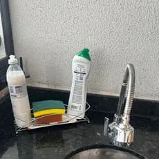 Organizador Para Pia Porta Detergente Casa Cozinha Cromado