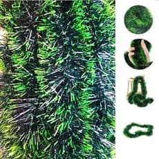 kit 1/3/5 Festao de Natal Verde Bicolor Mesclado 9cm x 2m
