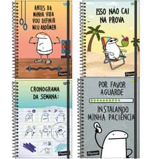 Agenda Planner Flork Pequena Espiral Capa Dura Escolar Diaria - unidade