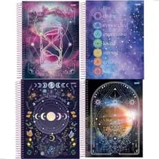 Caderno Universitario 10 Materias Capa Dura 160 folhas  Mystic