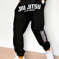 Calça Moletom Algodão Luta Arte Marcial Jiu Jitsu Moda Treino Unissex