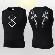 Camiseta Regata Compressão Academia Crossfit Gym Treino Fitness Bersek Anime Manga Escolha Sua Estampa