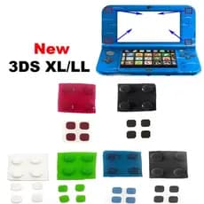 Borracha Conjunto Tampa Parafuso Tela LCD Frontal e Traseiro para New 3DS XL