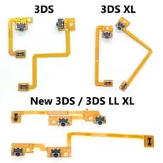 Conjunto Cabo Flex Botão L + R Com Flat Para Nintendo 3DS 3DS XL New 3DS XL