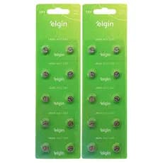 20 Pilha (2 Cartela) Bateria Elgin Alcalina Lr626 377 / 376 Ag4 1.5v