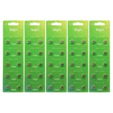 50 Pilha (5 Cartela) Bateria Elgin Alcalina Lr626 377 / 376 Ag4 1.5v