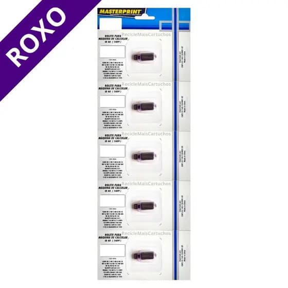 5 Rolete Para Máquina De Calcular Ir 40 Ir40 1409 Roxo