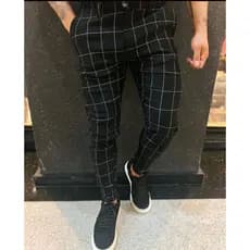calça alfaiataria xadrez masculina exclusiva