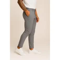 calça alfaiataria masculina cinza