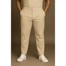 calça de linho masculina leve premium