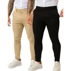 kit 2 calças alfaiataria com lycra