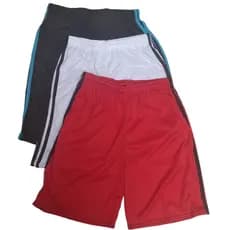Kit 3 Bermuda calção de corrida futebol listras coloridas masculina