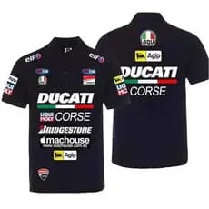 Camisa Gola Polo Esportiva Ducati Dry Fit com Tecido Leve e Secagem Rápida