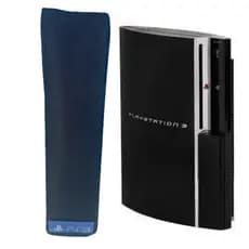 Capa Protetora Para Playstation 3 - Ps3 - Fat na Vertical - Skin Preta Case Impermeável