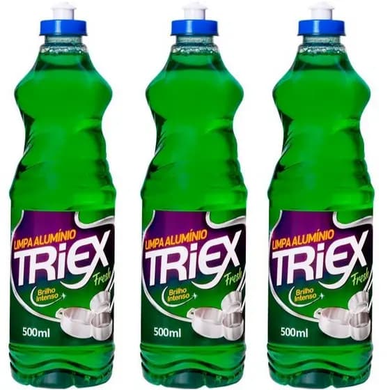 Kit 3 Limpa Alumínio Brilho Intenso 500ml Triex
