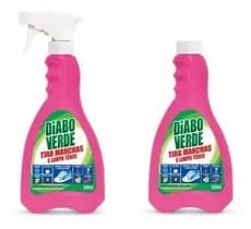 01 Tira Manchas E Limpa Tenis Diabo Verde + 01 Refil 500ml