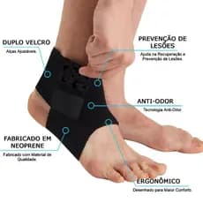 Tornozeleira Protetor de Tornozelo Compressão Ortopédica Ajustável Alívio Da Dor Neoprene Esportes