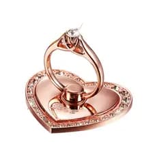 Suporte Anelar Para Celular Iring Antí - Queda Strass Coração Anel