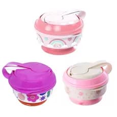 Kit Papinha Com Amassador Pote Com Ventosa e Colher