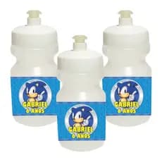 10 Squeeze Garrafinha Personalizada Lembrancinha Sonic 450 Ml