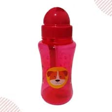 Garrafa Infantil Canudo Retrátil de Silicone 400 ml Cachorro