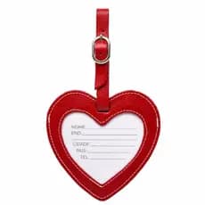 Tag Identificadora Coração em Couro Artlux ID007