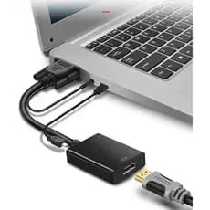 Cabo Mini Convesor Vga Para Hdmi Com Áudio E Vídeo Full Hd