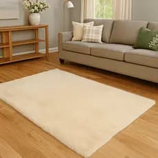 Tapete Toque Pele Coelho 2,00m x 1,30m Macio Sintético Antialérgico Antiácaro Lavável Fácil Limpeza