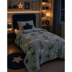 Manta Divertida Brilha No Escuro Camesa Cobertor Mágico 200g/m² 1,50m x 2,20m