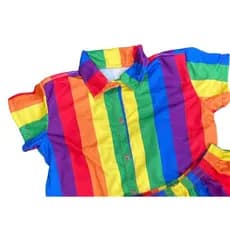 Cropped Botão Orgulho LGBTQIA  arco-íris Moda  Pride Gay Bandeira