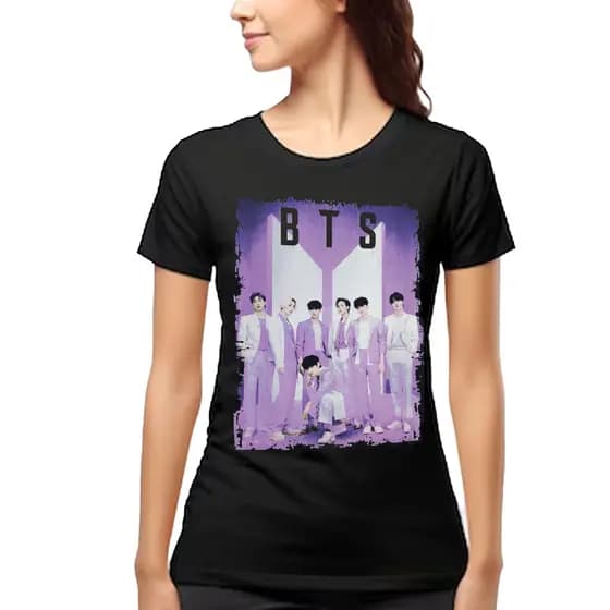 Camisa Camiseta BTS Army kPop bandas Estampas Moda Feminina