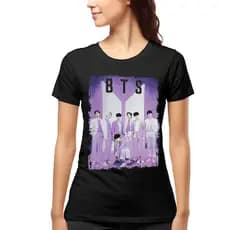 Camisa Camiseta BTS Army kPop bandas Estampas Moda Feminina