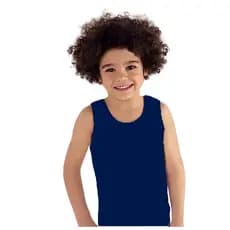 Regata Infantil Masculina Camiseta Meia Malha 100% Algodão Camisa Lisa Roupa Juvenil até 16 Anos