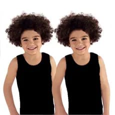 Kit 2 Regatas infantil preta 100% Algodão