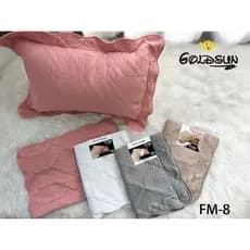 Porta Travesseiro Capa Goldsun Algodão Bordado Porta Travesseiro Goldsun FM-8 Algodão 1800 Fios Luxo 50x70cm Premium