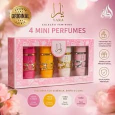 KIT PERFUMES YARA LATTAFA FEMININO – 4 FRAGRÂNCIAS ORIGINAIS