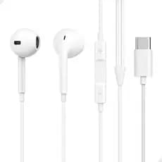 Fone de ouvido com fio microfone Kapbom Volume + e - entrada tipo c com eliminador de ruídos externos.