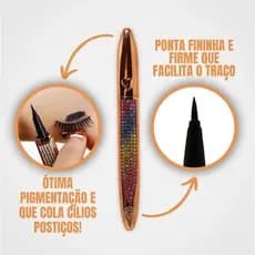 Caneta Magnética Que Cola Cílios e Faz Delineado Aplicação Cilios Postiços A Prova Da agua
