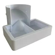 Comedouro Automatico Frango Galinha Aves Alimentador Grande Sn Branco